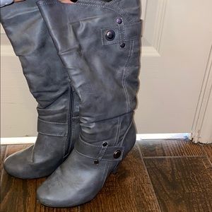 Gray boots